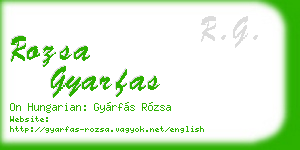 rozsa gyarfas business card